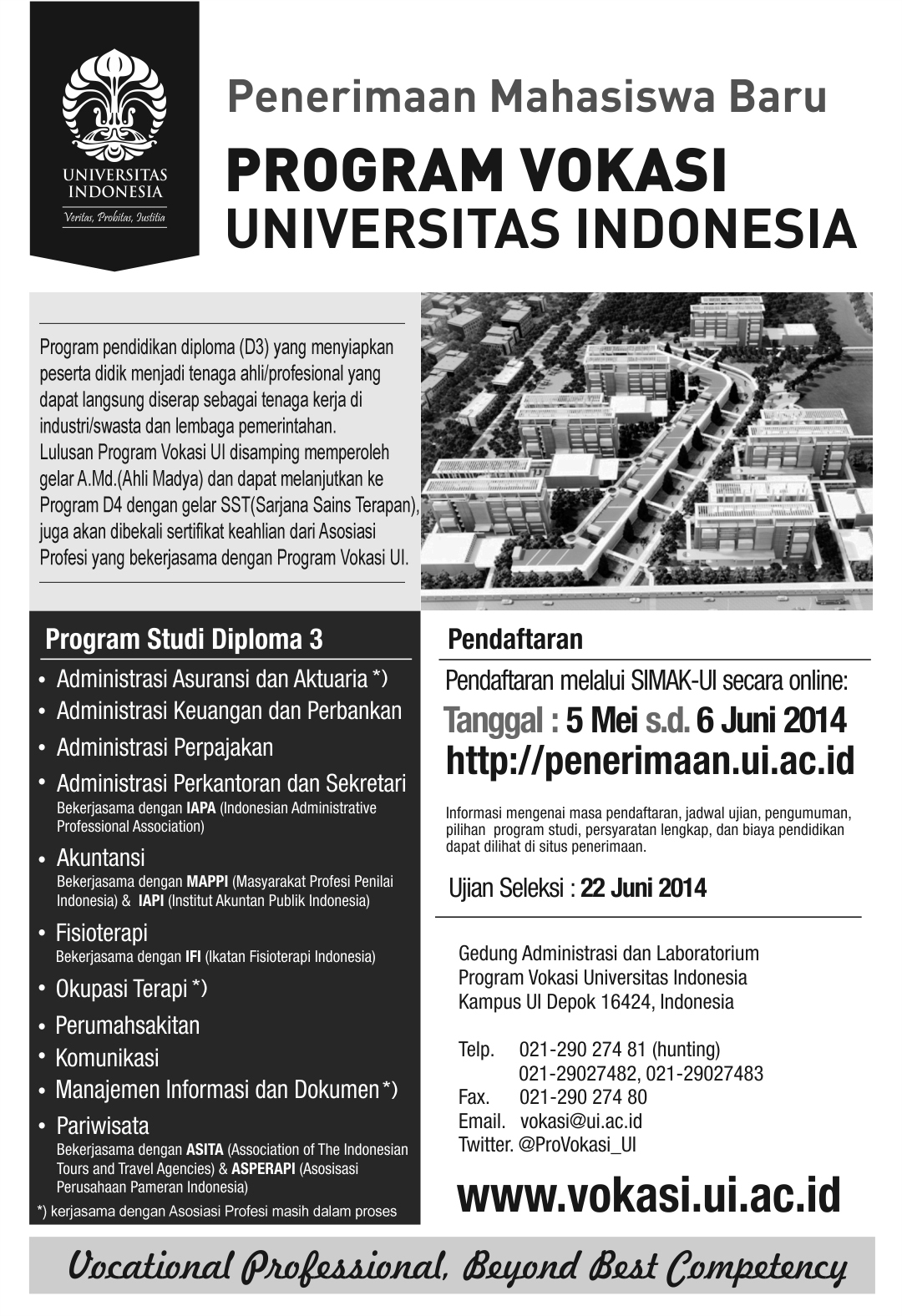 Penerimaan Mahasiswa Baru Program Vokasi Universitas Indonesia ...