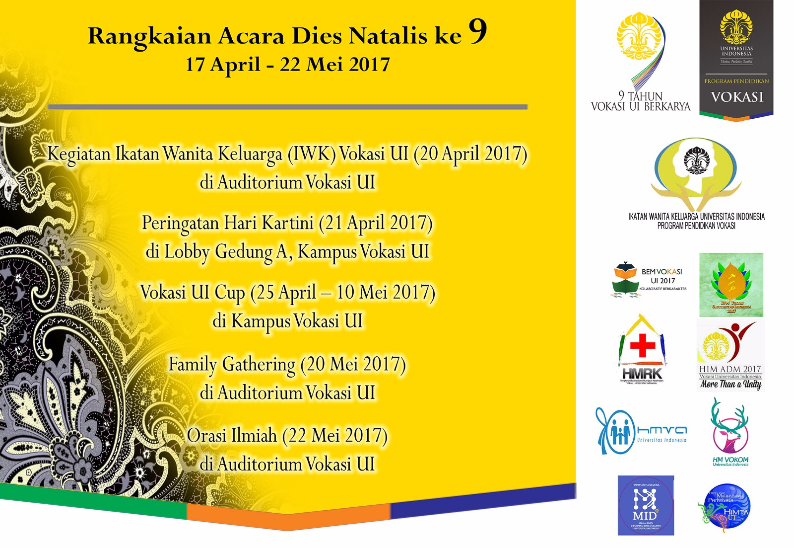 Rangkaian Acara Dies Natalis Vokasi UI ke-9