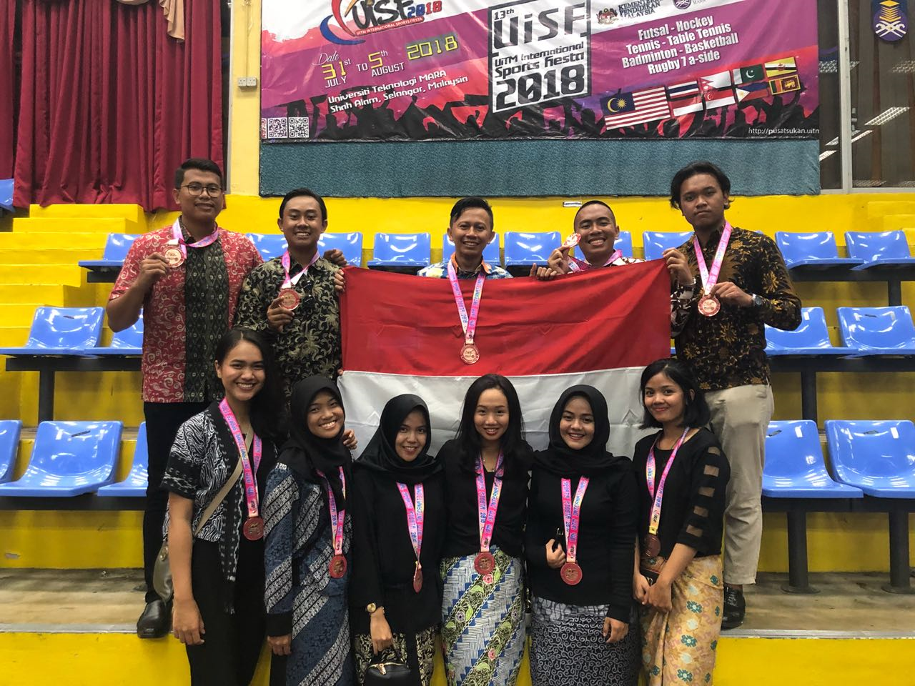 Mahasiswa Vokasi UI raih Prestasi Internasional di Ajang 13th UiTM International Sports Fiesta 2018