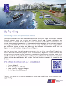 Internship Program - Rolls-Royce Indonesia