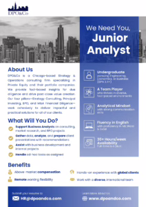 Junior Analyst - Internship Vacancy Dpo n Co